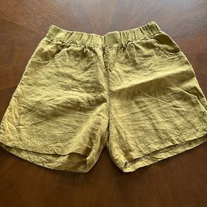 100% linen shorts